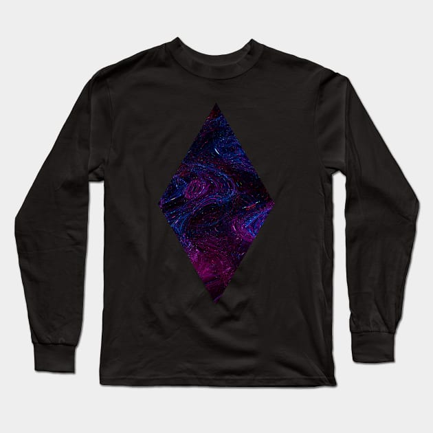 Minimalistic - Diamond Galaxy Long Sleeve T-Shirt by Dabejo